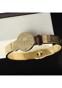 VÒNG TAY TITAN KHẮC HOA SEN VÀ CHÚ LĂNG NGHIÊM MẪU MỚI