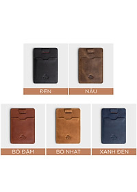 Ví nam da bò Lata (Thời trang nam đựng namecard - Ví da thật LVN77)