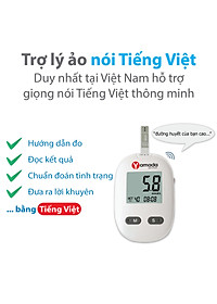Máy đo đường huyết Yamada - Giọng nói tiếng Việt thông minh, đo chỉ số hồng cầu HCT, tặng 10 que thử