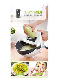 Rổ bào rau củ quả 9 trong 1 thông minh - dụng cụ chế biến thực phẩm cắt thái bào sợi đa năng GD149-Ro901