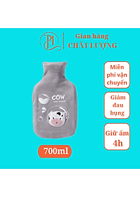 Túi chườm bụng kinh 700ml, túi chườm nóng giảm đau bụng đau lưng nam tặng nữ