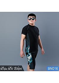 Bộ bơi nam khóa kéo size lớn, quần áo bơi bigsize cho nam giới, chất thun bơi lạnh Hàn dầy dặn, dáng thể thao mạnh mẽ | BN016
