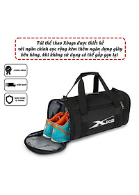 Túi Trống Đen Cao Cấp Thời Trang Xbags Xb 6001 – Ngăn Rộng, Ngăn Giày Riêng, Dây Đeo Êm Ái, Tiện Lợi Cho Du Lịch, Gym, Yoga!