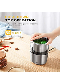 Máy xay hạt cà phê và gia vị đa năng cao cấp thương hiệu Shardor CG725S - Chất liệu: Thép không gỉ 304 - Công suất 200W - Hàng Nhập Khẩu