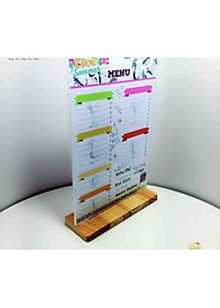 Menu mica A5 đế gỗ Nhatvywood NV5102