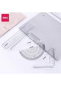Bộ dụng cụ eke thước đo độ học sinh Deli - 1 bộ - 71988