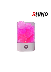 Đèn ngủ đá muối tự nhiên Rhino L901 thanh lọc không khí, 2 màu sắc - hàng chính hãng