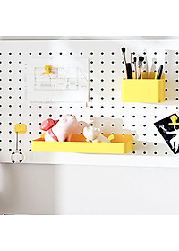 Hộp bút + khay đựng + kệ L ngắn + kệ L Dài + kệ tam giác Dola Home để vật dụng cần thiết - Phụ kiện bảng Pegboard