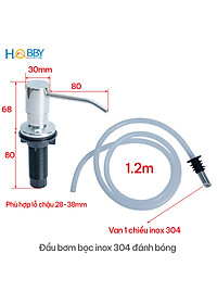 Vòi bơm hút nước rửa chén inox 304 bóng cao cấp Hobby Home Decor NRC5