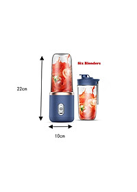 Máy Xay Sinh Tố Mini Cầm Tay Sử Dụng Pin Sạc Cổng USB, Máy Xay Mini 6 Lưỡi Siêu Tiện Lợi - Hàng chính hãng MINIIN (Giao màu ngẫu nhiên)