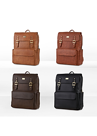 Balo da nam nữ công sở khóa gài thanh lịch UBP2 - 5021, ba lô đựng laptop 15 inch