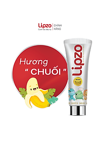Kem Đánh Răng Trẻ Em LIPZO Vị Chuối Bảo Vệ Răng Sữa 75g Hữu Cơ Ngọt Thơm An Toàn Nuốt Được Dành Cho Trẻ Em Từ 3-10 Tuổi