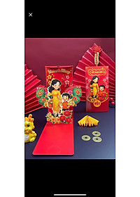 ⭐ XẤP 6 BAO LÌ XÌ 3D TẾT 2026 – MÀU ĐỎ ĐỘC LẠ – THỦ CÔNG TINH XẢO ⭐