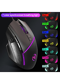 Chuột Gaming macro A876 Led RGB 6400dpi cho máy tính laptop hàng nhập khẩu