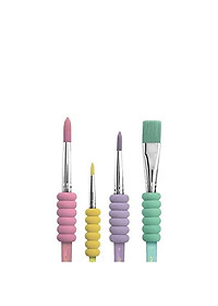 Bộ 4 Cọ Vẽ Grip Màu Pastel - Faber-Castell 481620