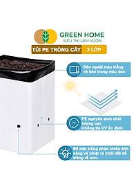 Túi Trồng Cây GreenHome, PE 2 Lớp, Chống UV, Tiện Lợi, Kinh Tế, Độ Bền 1,5 Năm, Trồng Rau, Hoa, Dâu Tây