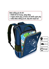 Balo học sinh tiểu học siêu nhẹ Xbags Universe Xb 3104 ba lô chống gù lưng