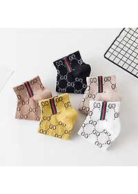 [T12] Sét 5 đôi tất nữ Hàn Quốc Choobe cổ ngắn len gân tăm lười thấp vintage cao cấp thời trang