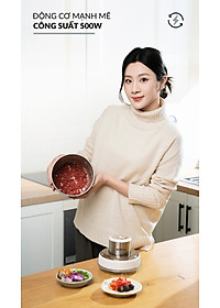 Máy Xay Thịt Haatz HMG168 (CIM382) - Cối inox 2,5L Cối Thủy Tinh 0,6L - 500W Kèm Phụ Kiện Đánh Ruốc - Hàng Chính Hãng Bảo Hành 2 Năm