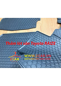 Thảm sàn, Thảm lót sàn xe Toyota RAIZE 2021-2022 cao su đúc, vân tổ ong, không mùi, MẪU MỚI