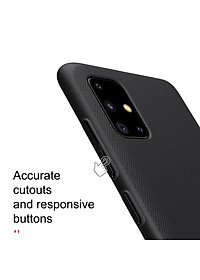 Ốp Lưng Sần chống sốc cho Samsung Galaxy A71 hiệu Nillkin Super Frosted Shield (Đính kèm giá đỡ hoặc miếng dán từ tính) - Hàng Chính Hãng
