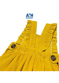 Váy yếm bé gài Vàng trơn nhung tăm - AICDBGSQATHN - AIN Closet