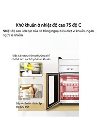 Máy Sấy Bát Đĩa Khử Khuẩn 350L, Tủ Sấy Chén Đĩa 2 Cánh Có Ngăn Kéo