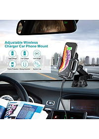 Giá đỡ Choetech T521-S điện thoại kiêm sạc không dây trên ô tô 10W  (Hàng chính hãng)