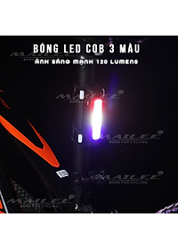 Đèn đuôi xe đạp xanh đỏ cảnh sát COB 120lumens chống nước IPX4 sạc điện FGY306 Mai Lee