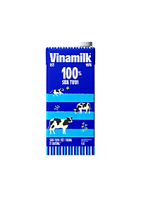 Thùng 12 Hộp Sữa Tươi Tiệt Trùng Vinamilk 100% Ít Đường (1L)