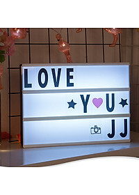 Hộp đèn led gắn chữ cái trang trí size A4 cực đáng yêu