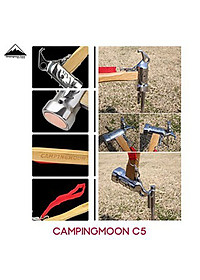 Đồ cắm trại búa đóng cọc lều campingmoon campoutvn du lịch dã ngoại thép đúc xịn glamping A253