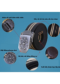 Thắt Lưng Nam Vải Dù U104 US ARMY cao cấp Phong Cách Lính Mỹ, Mặt Khóa Tăng Tự Động Chất Liệu Thép Không Gỉ, Dây Vải Dù Nhiều Màu Dây  lựa chọn- HÀNG CHÍNH HÃNG