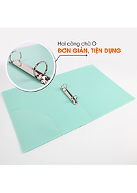 Bìa Còng O2 Switch ON AO+, Nhựa PP/ A4, 2 Nhẫn O (2.6cm/ 3.2cm)