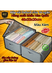 Hộp vải đựng quần áo chia 9 ngăn - 16 ngăn đa năng D Danido - Khay đựng đồ 9 ngăn tiện ích, chất liệu cao cấp vải không dệt có nắp, an toàn môi trường