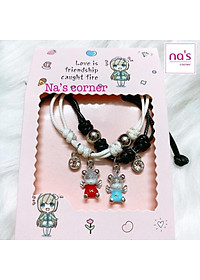 NHIỀU MẪU - Vòng tay lắc tay dây bện cặp đôi đen trắng (2 cái)