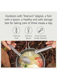 Muỗng Nĩa Xiaomi Youpin Nextool Bằng Thép Không Gỉ Tiện Lợi Cho Dã Ngoại Hàng nhập khẩu