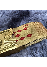 Bộ Bài PVC Mạ Vàng 24K Mạ Bạc Cao Cấp Chất Liệu Đàn Hồi, Bộ Bài Tây Poker Polieste Không Thấm Nước, Hàng Chính Hãng