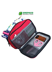 Túi Hộp Đựng Bút Viết Grepaco Bằng Vải Bố Canvas Tote Đẹp Nhiều Ngăn Size Lớn Đa Năng Dành Cho Học Sinh, Sinh Viên, Dân Văn Phòng Đựng Dụng Cụ Đồ Dùng Học Tập, Mỹ Phẩm, Phụ Kiện Đồ Cá Nhân – Hàng Chính Hãng