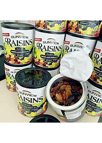 Nho khô Sunview Raisins Mỹ không hạt 3 màu Giàu Vitamin khoáng chất, Món ăn vặt tốt cho tim mạch (425g/hộp) - Massel Official