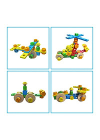 Đồ chơi gỗ Bộ lắp ráp sáng tạo | Winwintoys 64302 | Phát triển trí tưởng tượng và sáng tạo | Đạt tiêu chuẩn CE và TCVN