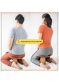 [CHÍNH HÃNG] Ghế Thiền Công Sinh Học Đa Năng – Gỗ Tự Nhiên Nhập Khẩu, Giúp Ngồi Đúng Tư Thế – Bảo Vệ Cột Sống, Giảm Mỏi Lưng