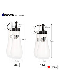 Chai đựng gia vị, nước sốt Inomata Enough (250ml/360ml) - Hàng nội địa Nhật Bản |#nhập khẩu chính hãng| |#Made in Japan|