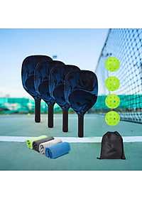 4 Pieces Professional Pickleball Paddles Pickleball Rackets with Bag Pickleball Paddle Gifts for Men Women