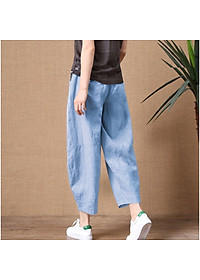 Quần ống rộng, chất liệu Linen, quần kiểu nữ form rộng rãi, thoải mái NeSa Shop QKH.39