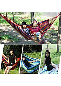 Võng Dù Kẻ Sọc Du Lịch 2 Lớp Dày Dặn, Chịu Lực Cao Size 180cm x 80cm (Giao Mẫu Ngẫu Nhiên)