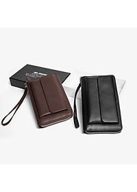 Ví dài cầm tay da bò Mill cao cấp Bụi Leather C107 - Bảo hành 12 tháng