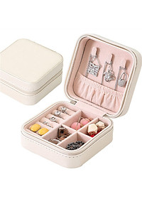 Hộp Đựng Trang Sức Mini Cho Nữ, Đựng Vòng Cổ Nhẫn Bông Tai Hộp Đựng Đồ Trang Sức Có Khóa Kéo