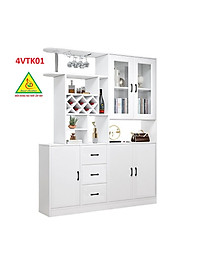 Vách ngăn kiêm tủ rượu trang trí phòng khách , nhà bếp 4VTK01 - Nội thất lắp ráp Viễn Đông