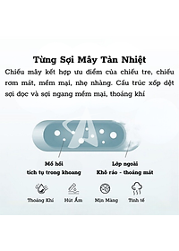 Chiếu điều hòa cao cấp Ánh Sao - Sợi mây tổng hợp + Tặng kèm túi thơm thảo dược - giao mẫu ngẫu nhiên